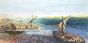 Roman Quayside Sea Mills Facing East